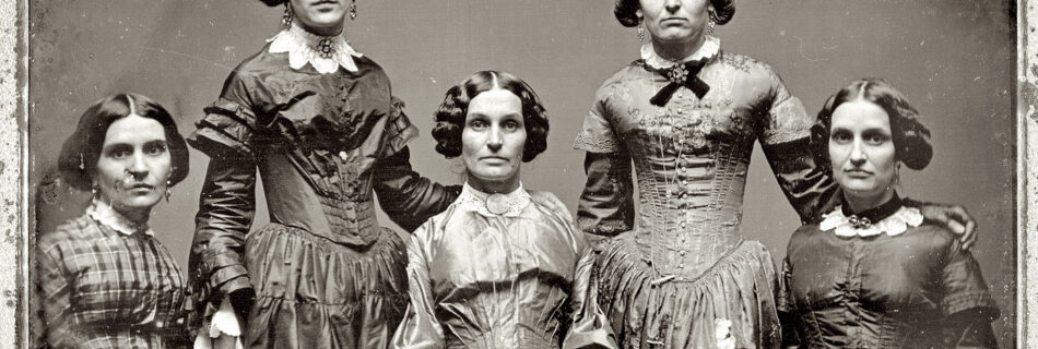 Daguerréotype de groupe des soeurs Clark, circa 1850, Washington.